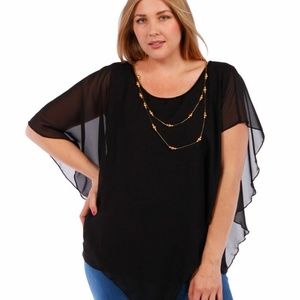 3x$30 Yummy Plus Size 1X 5X Blouse Top New